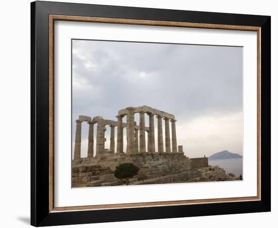 Temple of Poseidon, Cape Sounion, Greece, Europe-Angelo Cavalli-Framed Photographic Print