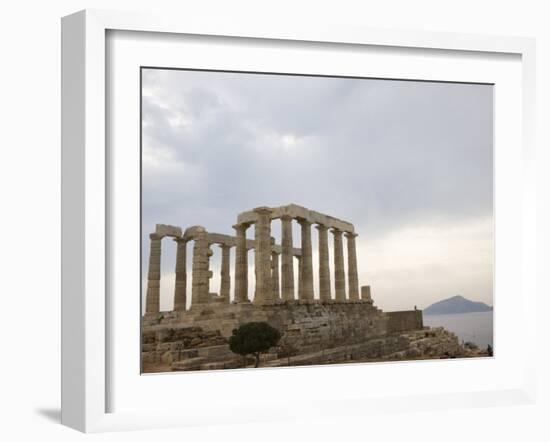 Temple of Poseidon, Cape Sounion, Greece, Europe-Angelo Cavalli-Framed Photographic Print