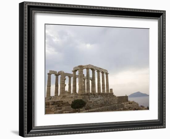 Temple of Poseidon, Cape Sounion, Greece, Europe-Angelo Cavalli-Framed Photographic Print