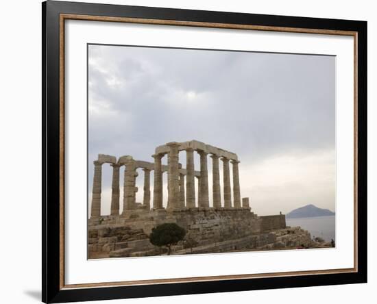 Temple of Poseidon, Cape Sounion, Greece, Europe-Angelo Cavalli-Framed Photographic Print