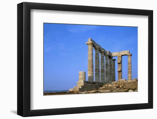 Temple of Poseidon in Greece-Paul Souders-Framed Photographic Print