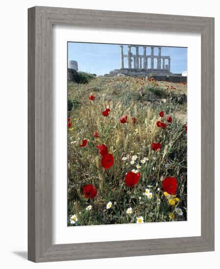 Temple of Poseidon, Sounion (Sounio), Greece-Adam Woolfitt-Framed Photographic Print