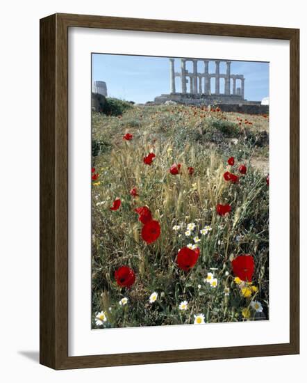 Temple of Poseidon, Sounion (Sounio), Greece-Adam Woolfitt-Framed Photographic Print
