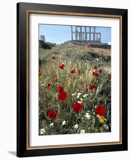 Temple of Poseidon, Sounion (Sounio), Greece-Adam Woolfitt-Framed Photographic Print