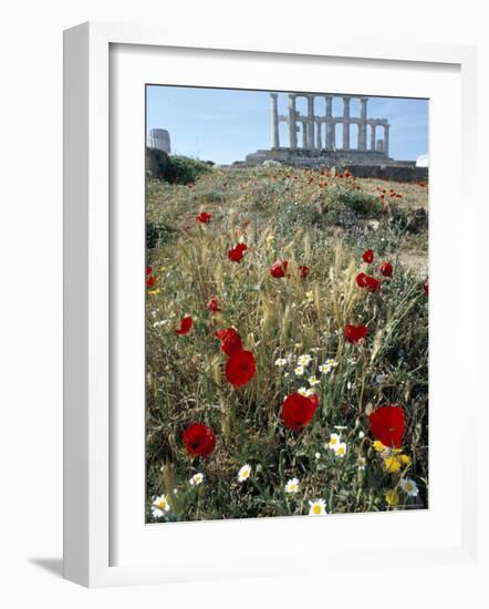 Temple of Poseidon, Sounion (Sounio), Greece-Adam Woolfitt-Framed Photographic Print