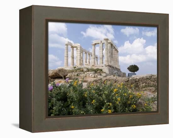 Temple of Poseidon-Richard Nowitz-Framed Premier Image Canvas