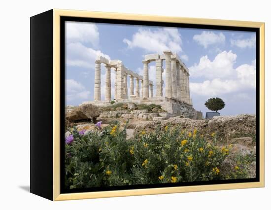 Temple of Poseidon-Richard Nowitz-Framed Premier Image Canvas
