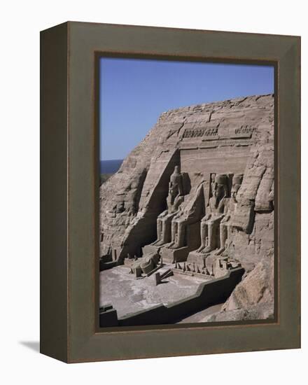 Temple of Re-Herakte Built for Ramses II, Abu Simbel, Unesco World Heritage Site, Nubia, Egypt-G Richardson-Framed Premier Image Canvas