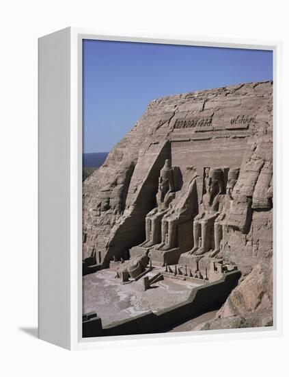 Temple of Re-Herakte Built for Ramses II, Abu Simbel, Unesco World Heritage Site, Nubia, Egypt-G Richardson-Framed Premier Image Canvas