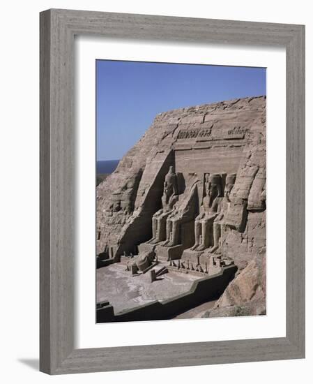 Temple of Re-Herakte Built for Ramses II, Abu Simbel, Unesco World Heritage Site, Nubia, Egypt-G Richardson-Framed Photographic Print
