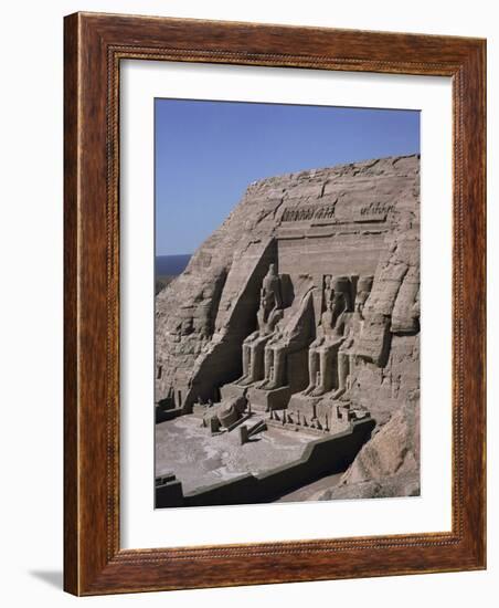 Temple of Re-Herakte Built for Ramses II, Abu Simbel, Unesco World Heritage Site, Nubia, Egypt-G Richardson-Framed Photographic Print