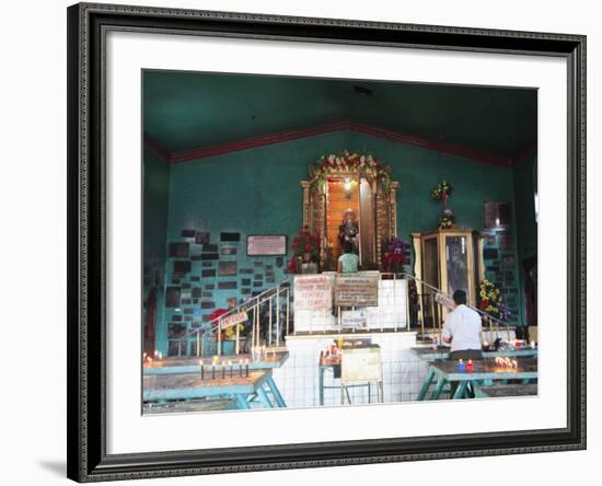 Temple of San Simon, also known as Maximon, Patron Saint of Gamblers and Drunks, San Andres Itzapa-Wendy Connett-Framed Photographic Print