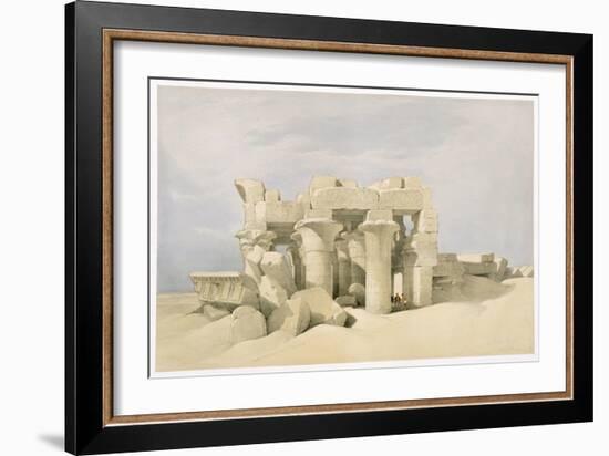 Temple of Sobek and Horuss at Kom Ombo, Egypt, 19th century-David Roberts-Framed Giclee Print