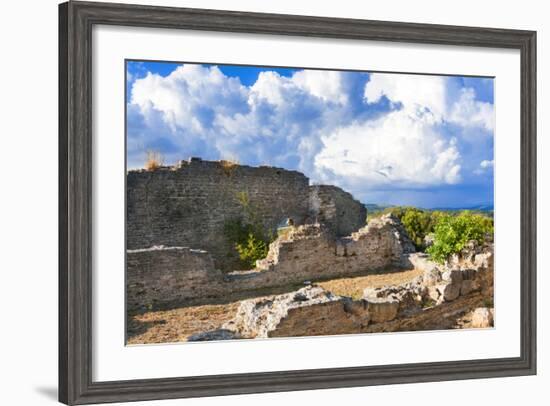 Temple of the Acropolis on the Capitoline Hill, Roman Town of Cosa, Tuscany, Italy-Nico Tondini-Framed Photographic Print