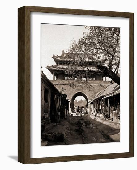 Temple of the Drum -  Qufu - Confucius Birth City-A. Larz-Framed Photo