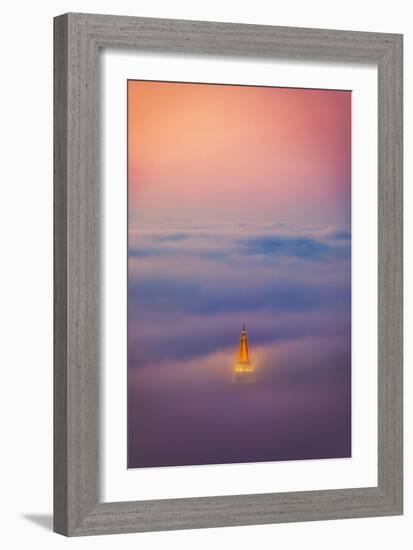 Temple of the Fog Mormon Temple Oakland Sunrise Color Peace Love California-Vincent James-Framed Photographic Print