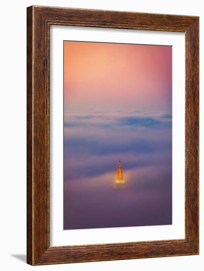 Temple of the Fog Mormon Temple Oakland Sunrise Color Peace Love California-Vincent James-Framed Photographic Print