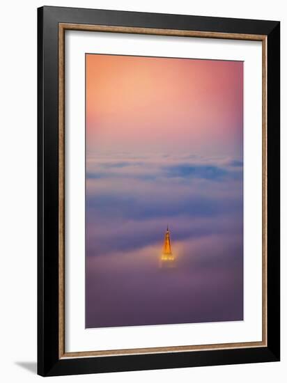 Temple of the Fog Mormon Temple Oakland Sunrise Color Peace Love California-Vincent James-Framed Photographic Print