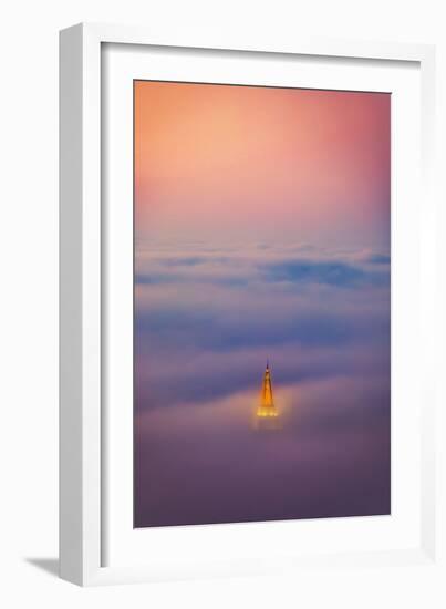 Temple of the Fog Mormon Temple Oakland Sunrise Color Peace Love California-Vincent James-Framed Photographic Print