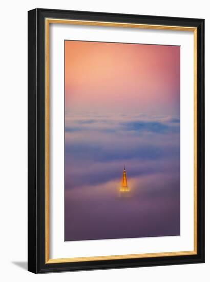 Temple of the Fog Mormon Temple Oakland Sunrise Color Peace Love California-Vincent James-Framed Photographic Print