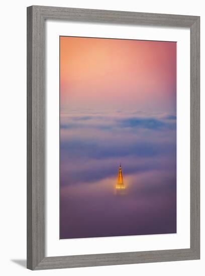 Temple of the Fog Mormon Temple Oakland Sunrise Color Peace Love California-Vincent James-Framed Photographic Print