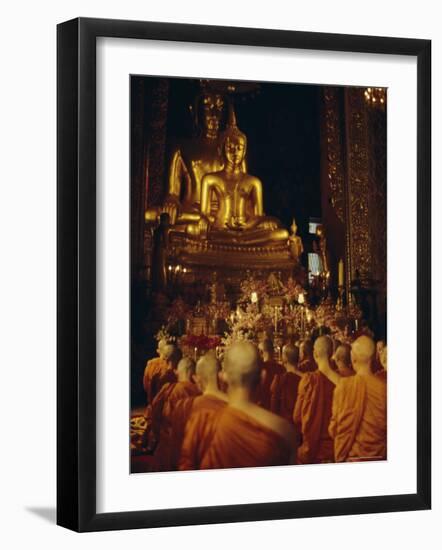 Temple of the Golden Buddha, Bangkok, Thailand, Asia-David Lomax-Framed Photographic Print