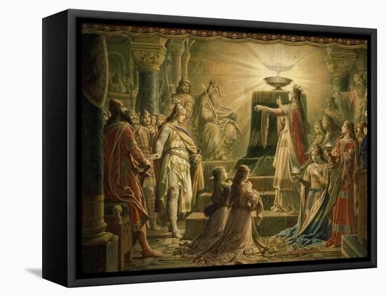 Temple of the Holy Grail, Final Scene from Parsifal, Opera by Richard Wagner, 1813-83-Wilhelm Hauschild-Framed Premier Image Canvas