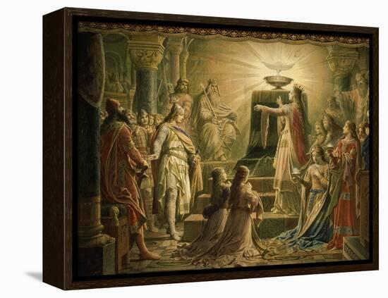 Temple of the Holy Grail, Final Scene from Parsifal, Opera by Richard Wagner, 1813-83-Wilhelm Hauschild-Framed Premier Image Canvas