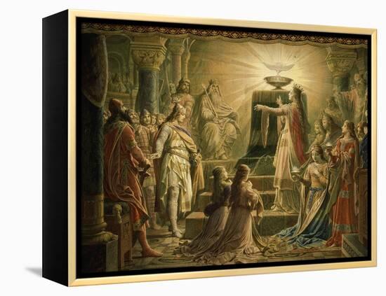 Temple of the Holy Grail, Final Scene from Parsifal, Opera by Richard Wagner, 1813-83-Wilhelm Hauschild-Framed Premier Image Canvas