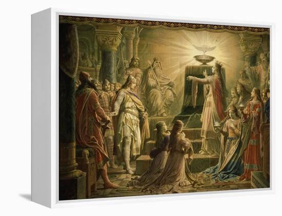 Temple of the Holy Grail, Final Scene from Parsifal, Opera by Richard Wagner, 1813-83-Wilhelm Hauschild-Framed Premier Image Canvas