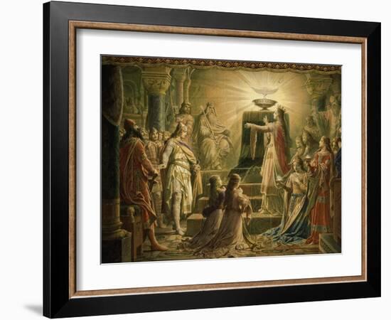 Temple of the Holy Grail, Final Scene from Parsifal, Opera by Richard Wagner, 1813-83-Wilhelm Hauschild-Framed Giclee Print