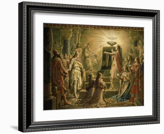 Temple of the Holy Grail, Final Scene from Parsifal, Opera by Richard Wagner, 1813-83-Wilhelm Hauschild-Framed Giclee Print