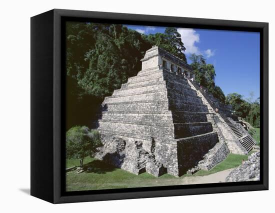 Temple of the Inscriptions, Palenque, Unesco World Heritage Site, Chiapas, Mexico, Central America-Richard Nebesky-Framed Premier Image Canvas