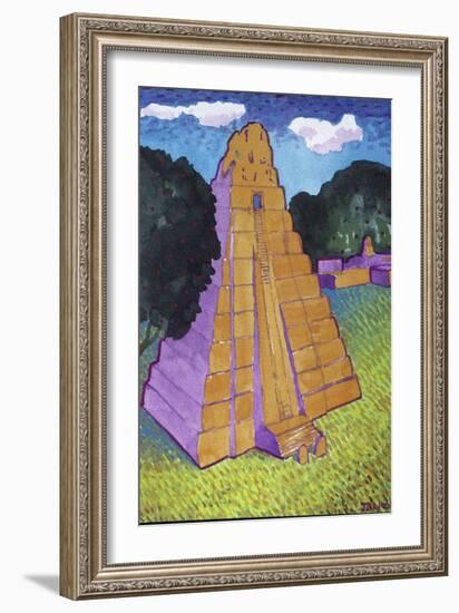 Temple of the Jaguar (Tikal)-John Newcomb-Framed Giclee Print