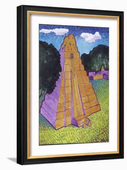 Temple of the Jaguar (Tikal)-John Newcomb-Framed Giclee Print