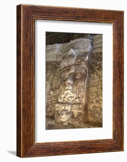 Temple of the Masks, with 8 Foot Tall Mask, Kohunlich-Richard Maschmeyer-Framed Photographic Print