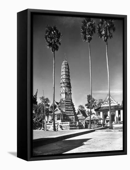 Temple of the Pip Surrounded by Three Sugar Palms-Dmitri Kessel-Framed Premier Image Canvas