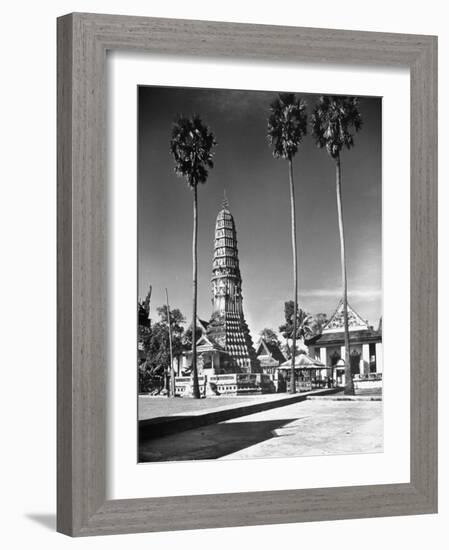 Temple of the Pip Surrounded by Three Sugar Palms-Dmitri Kessel-Framed Photographic Print