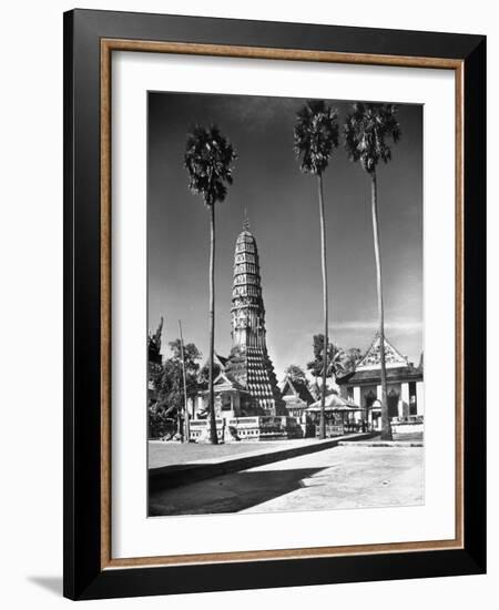 Temple of the Pip Surrounded by Three Sugar Palms-Dmitri Kessel-Framed Photographic Print