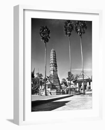 Temple of the Pip Surrounded by Three Sugar Palms-Dmitri Kessel-Framed Photographic Print