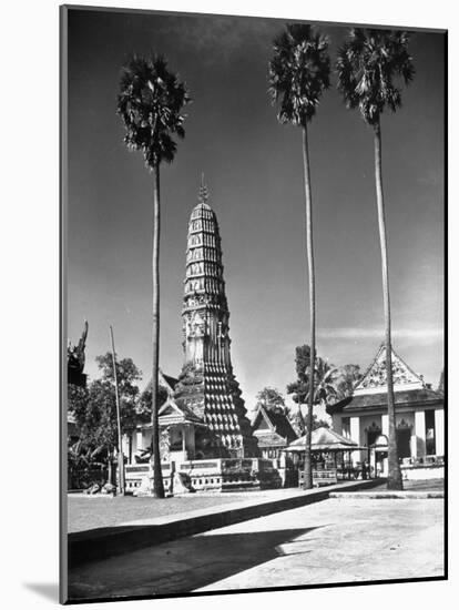 Temple of the Pip Surrounded by Three Sugar Palms-Dmitri Kessel-Mounted Photographic Print