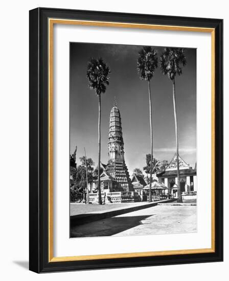 Temple of the Pip Surrounded by Three Sugar Palms-Dmitri Kessel-Framed Photographic Print