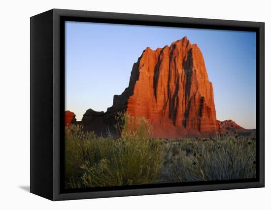 Temple of the Sun, Lower Cathedral Valley, Colorado Plateau, Capitol Reef National Park, Utah, USA-Scott T. Smith-Framed Premier Image Canvas