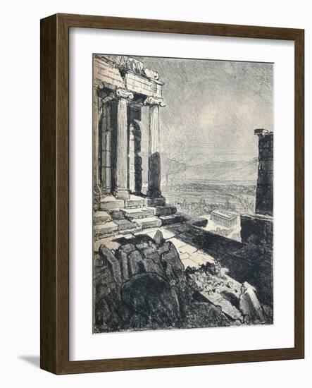 'Temple of Theseus from the Acropolis', c1913-Joseph Pennell-Framed Giclee Print