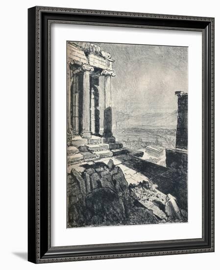 'Temple of Theseus from the Acropolis', c1913-Joseph Pennell-Framed Giclee Print