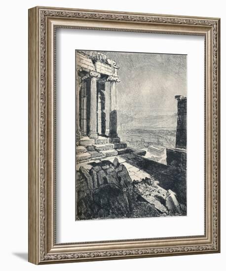 'Temple of Theseus from the Acropolis', c1913-Joseph Pennell-Framed Giclee Print