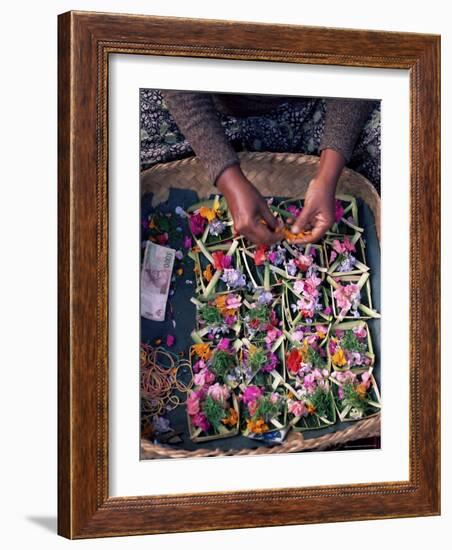 Temple Offerings, Mount Batur Area, Bali, Indonesia, Southeast Asia, Asia-Bruno Morandi-Framed Photographic Print