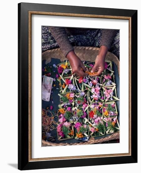 Temple Offerings, Mount Batur Area, Bali, Indonesia, Southeast Asia, Asia-Bruno Morandi-Framed Photographic Print