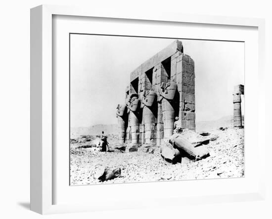 Temple Ruins, Nubia, Egypt, 1887-Henri Bechard-Framed Giclee Print