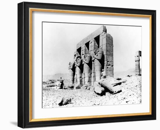 Temple Ruins, Nubia, Egypt, 1887-Henri Bechard-Framed Giclee Print